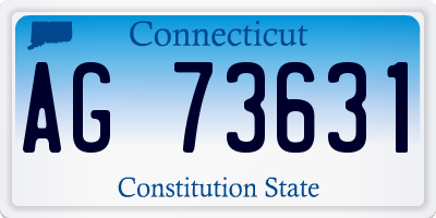 CT license plate AG73631
