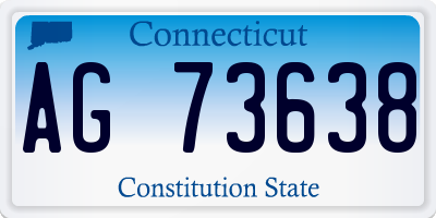 CT license plate AG73638