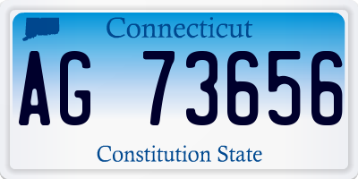 CT license plate AG73656
