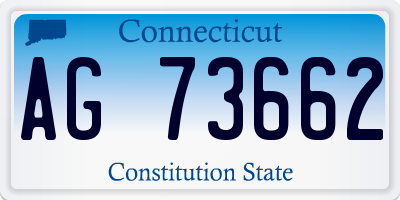 CT license plate AG73662