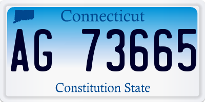 CT license plate AG73665