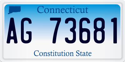 CT license plate AG73681