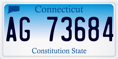 CT license plate AG73684