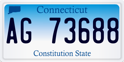 CT license plate AG73688