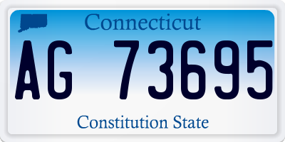 CT license plate AG73695