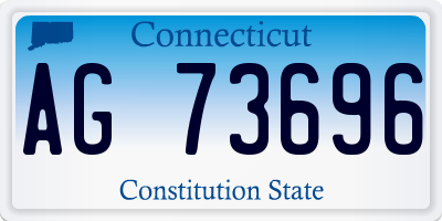 CT license plate AG73696