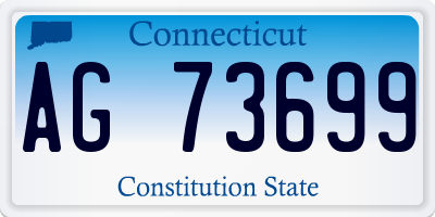 CT license plate AG73699