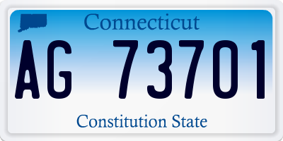 CT license plate AG73701