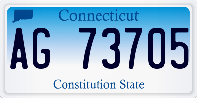 CT license plate AG73705