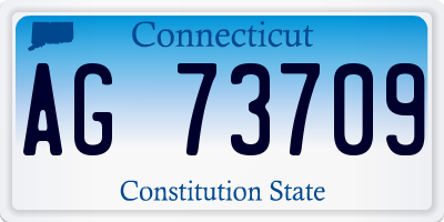 CT license plate AG73709