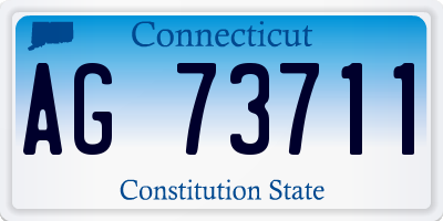 CT license plate AG73711