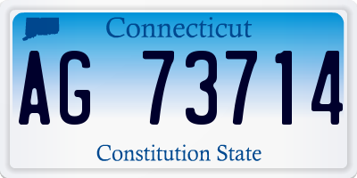 CT license plate AG73714