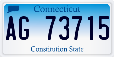 CT license plate AG73715