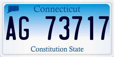 CT license plate AG73717