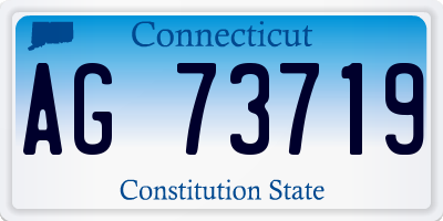 CT license plate AG73719