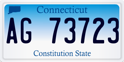 CT license plate AG73723
