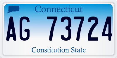 CT license plate AG73724