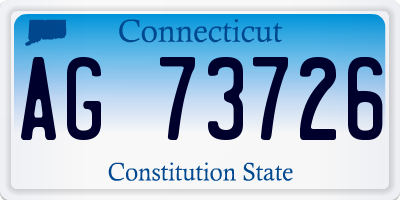 CT license plate AG73726