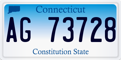 CT license plate AG73728