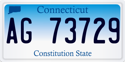 CT license plate AG73729