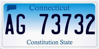CT license plate AG73732