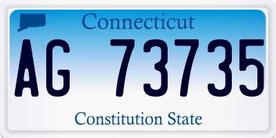 CT license plate AG73735