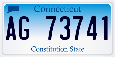 CT license plate AG73741