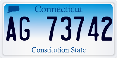 CT license plate AG73742