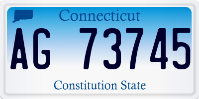 CT license plate AG73745