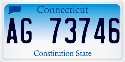 CT license plate AG73746