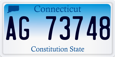 CT license plate AG73748