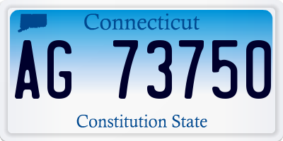 CT license plate AG73750