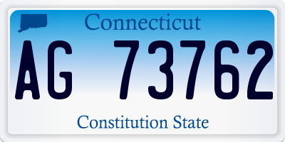 CT license plate AG73762