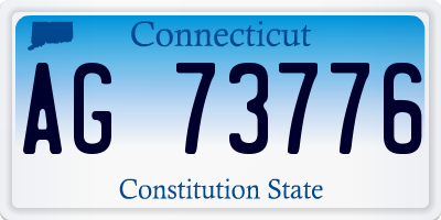 CT license plate AG73776