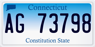CT license plate AG73798