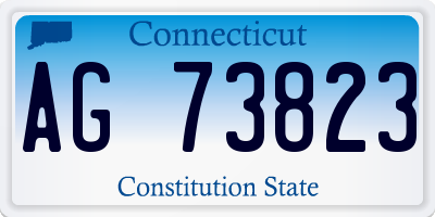 CT license plate AG73823