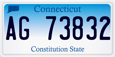 CT license plate AG73832