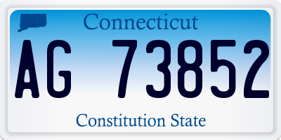 CT license plate AG73852