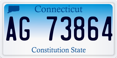 CT license plate AG73864
