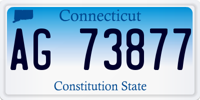 CT license plate AG73877