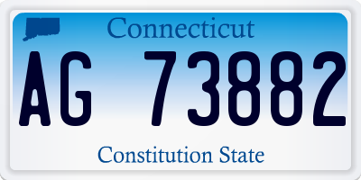 CT license plate AG73882