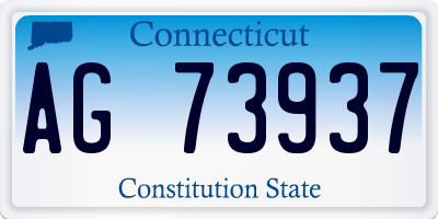 CT license plate AG73937