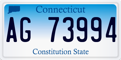 CT license plate AG73994