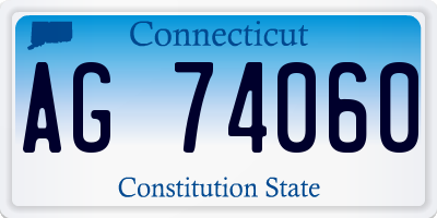 CT license plate AG74060