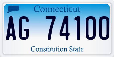 CT license plate AG74100
