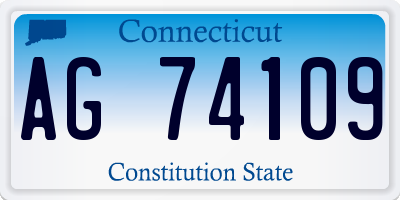 CT license plate AG74109