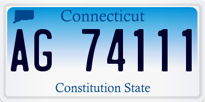 CT license plate AG74111