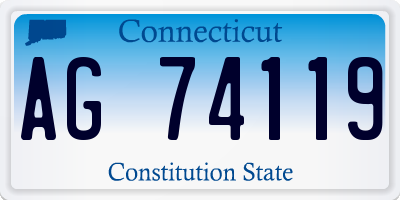 CT license plate AG74119