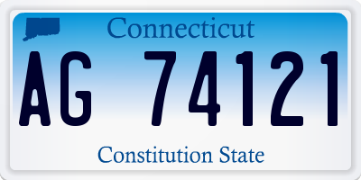 CT license plate AG74121