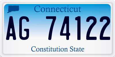 CT license plate AG74122